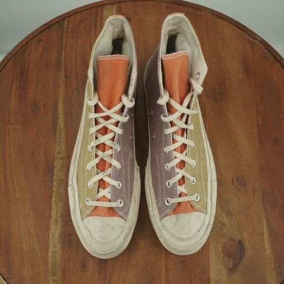 Converse Mens Chuck 70 Renew Tri Panel Sneakers Hi Top Green Purple Canvas 13 - Picture 6 of 9